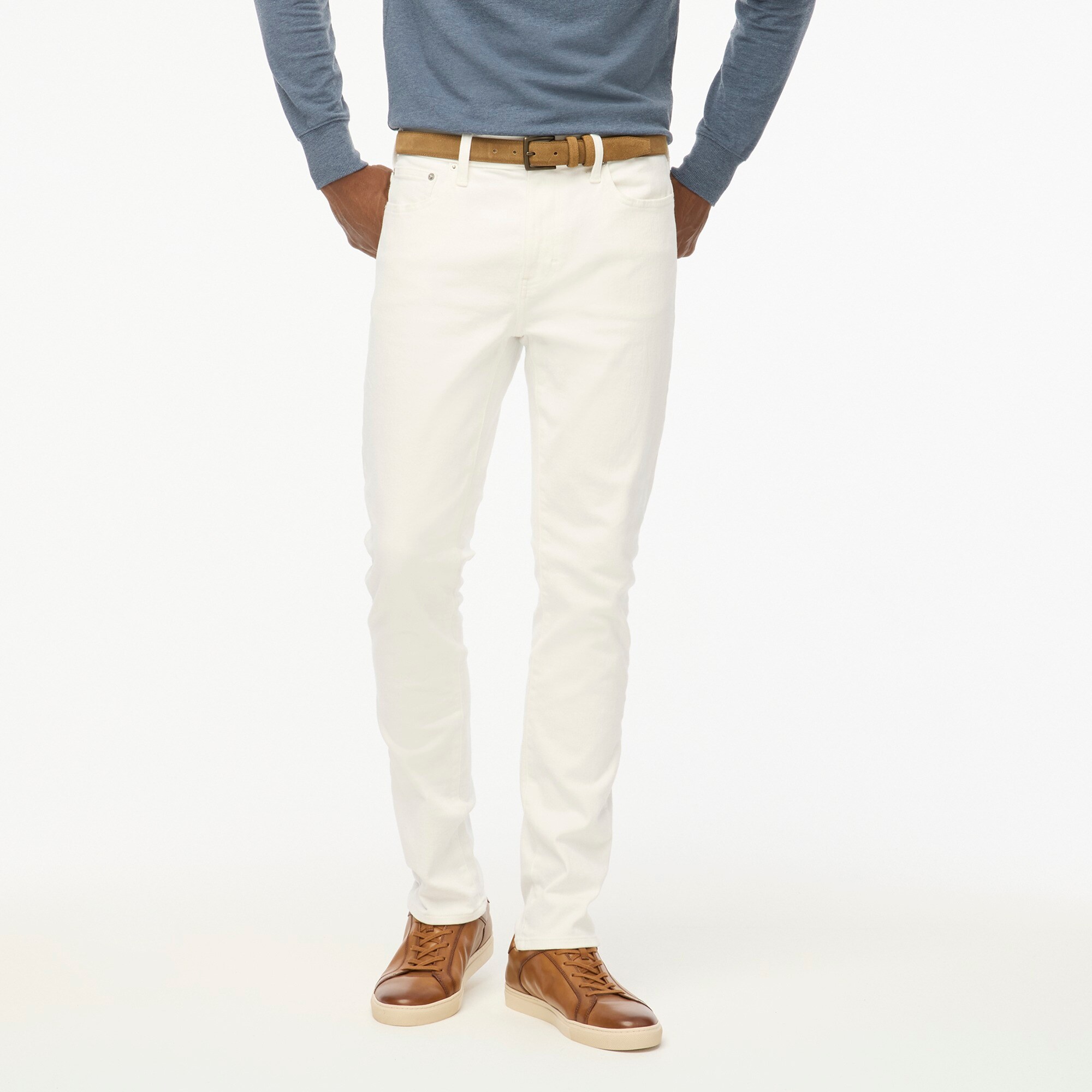 mens Slim-fit flex jean in white