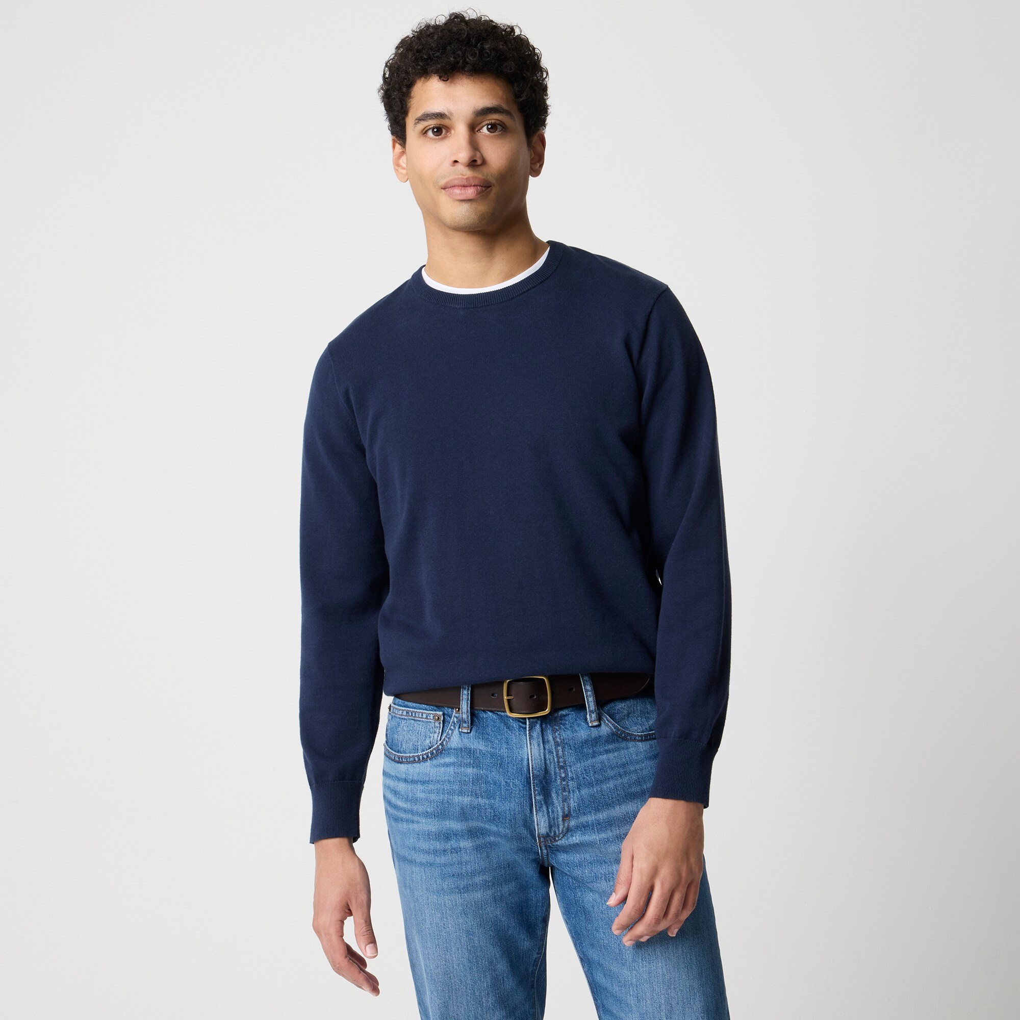mens Cotton crewneck sweater-tee