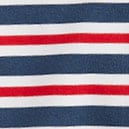 Boys' striped performance polo shirt RED WHITE UNION BLUE
