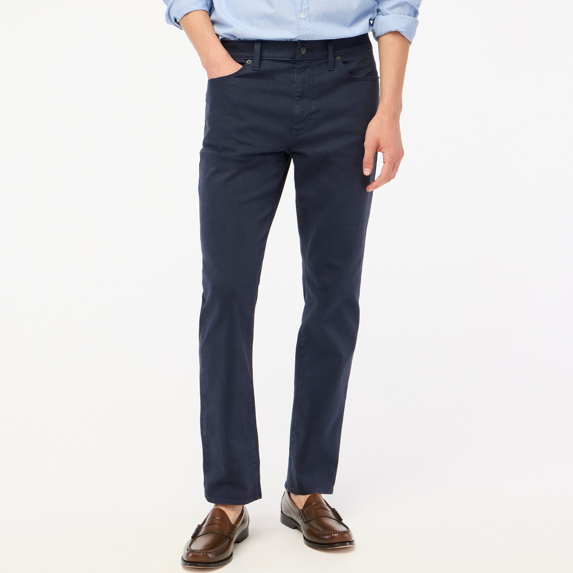 mens Straight-fit garment-dyed five-pocket pant