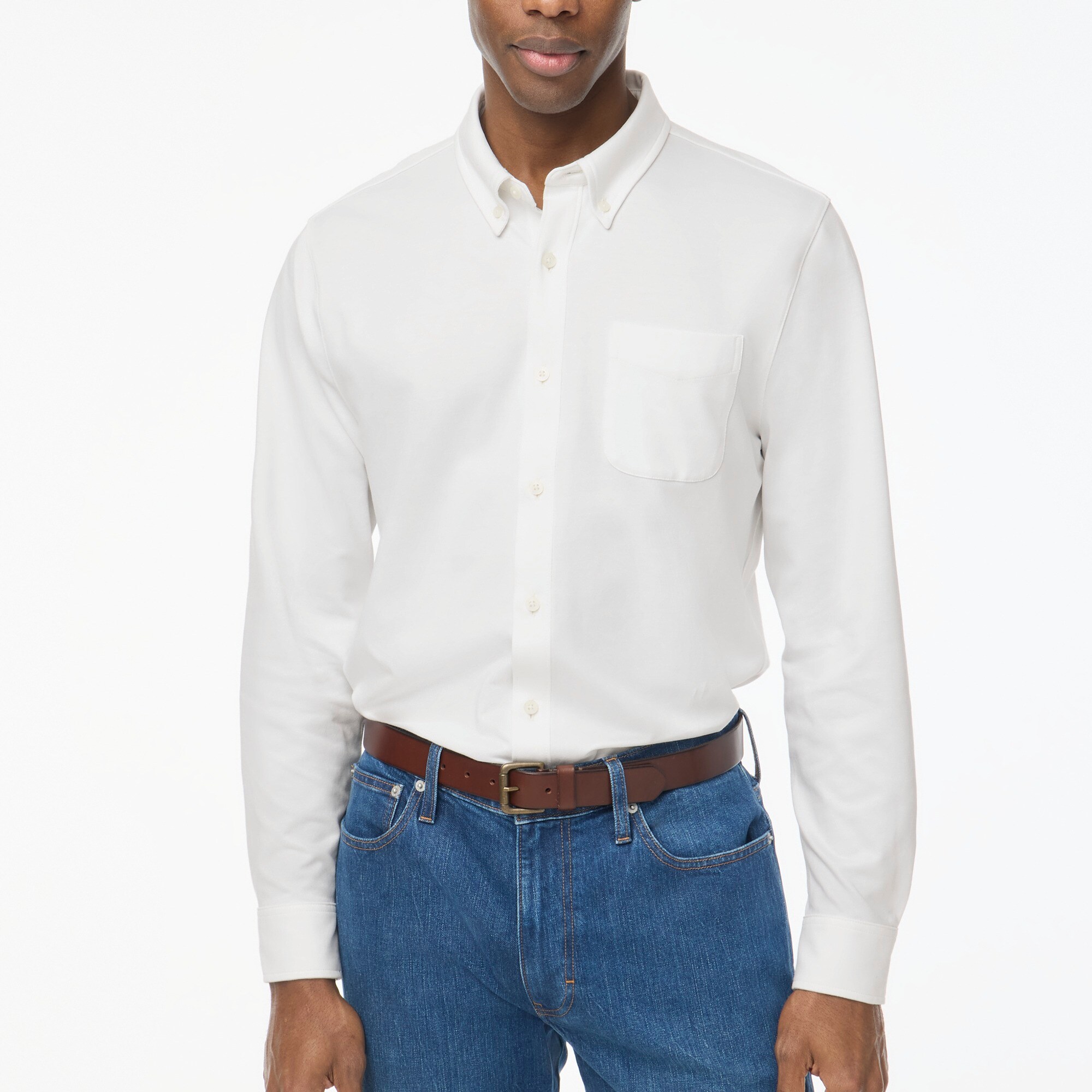 mens Performance knit oxford shirt