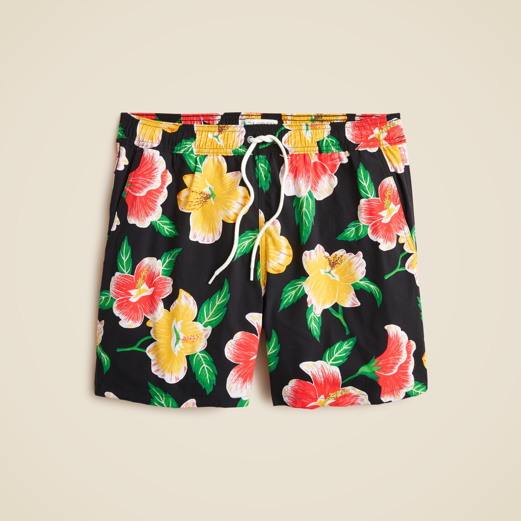 mens 6'' stretch swim trunk in print with ECONYL&reg; nylon