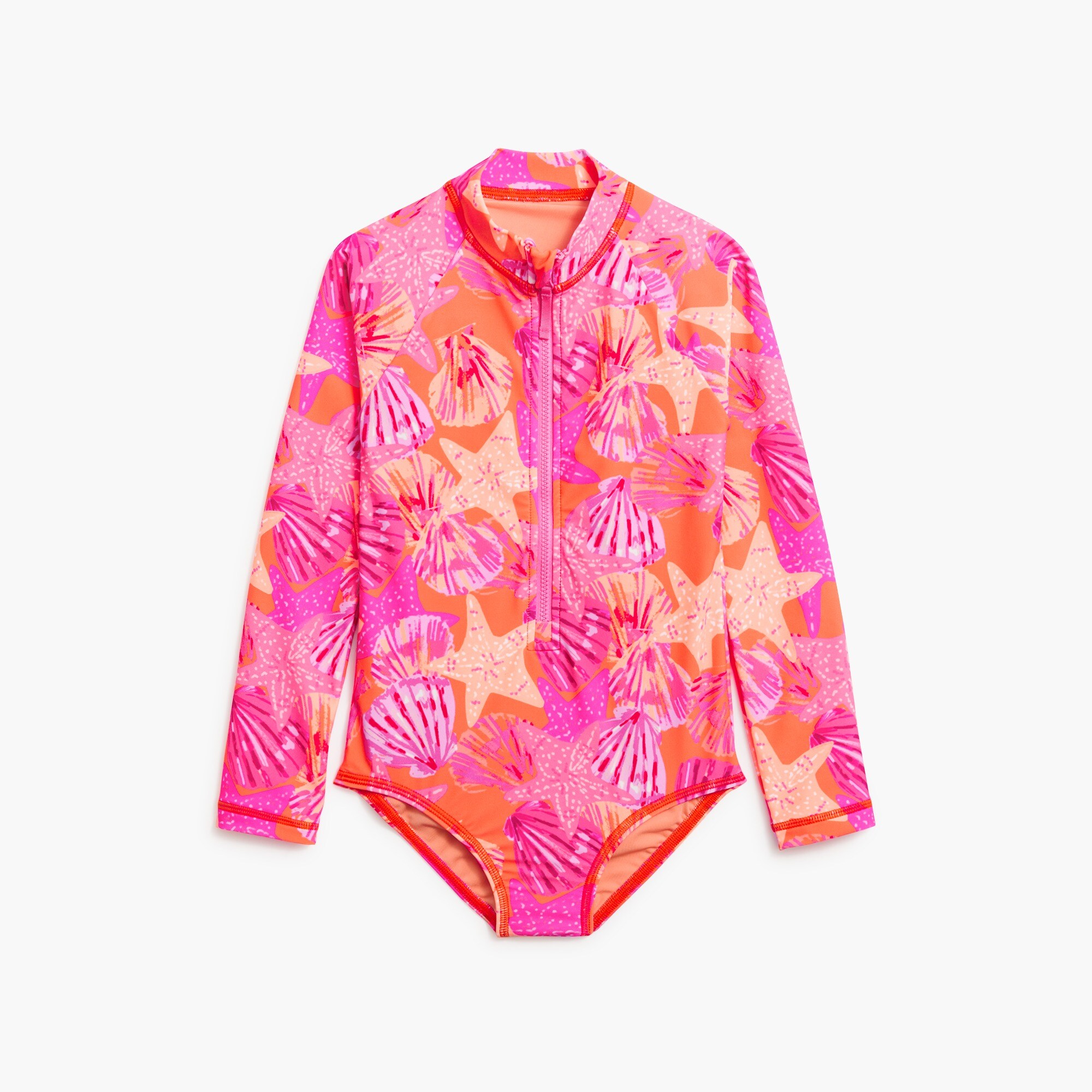 girls Girls' seashell rash guard swimsuit