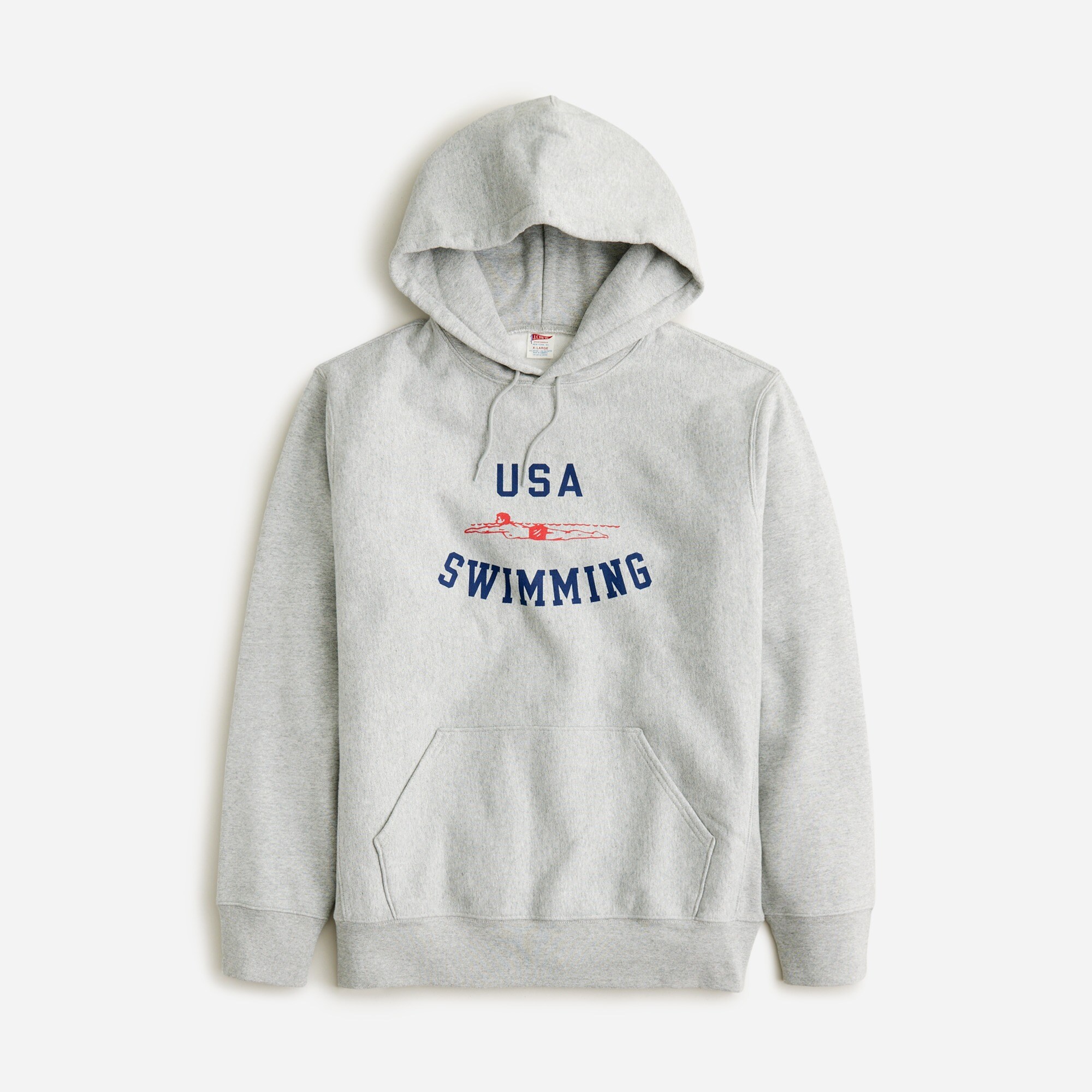 mens Limited-edition USA Swimming&reg; X J.Crew heritage 14 oz. fleece graphic hoodie
