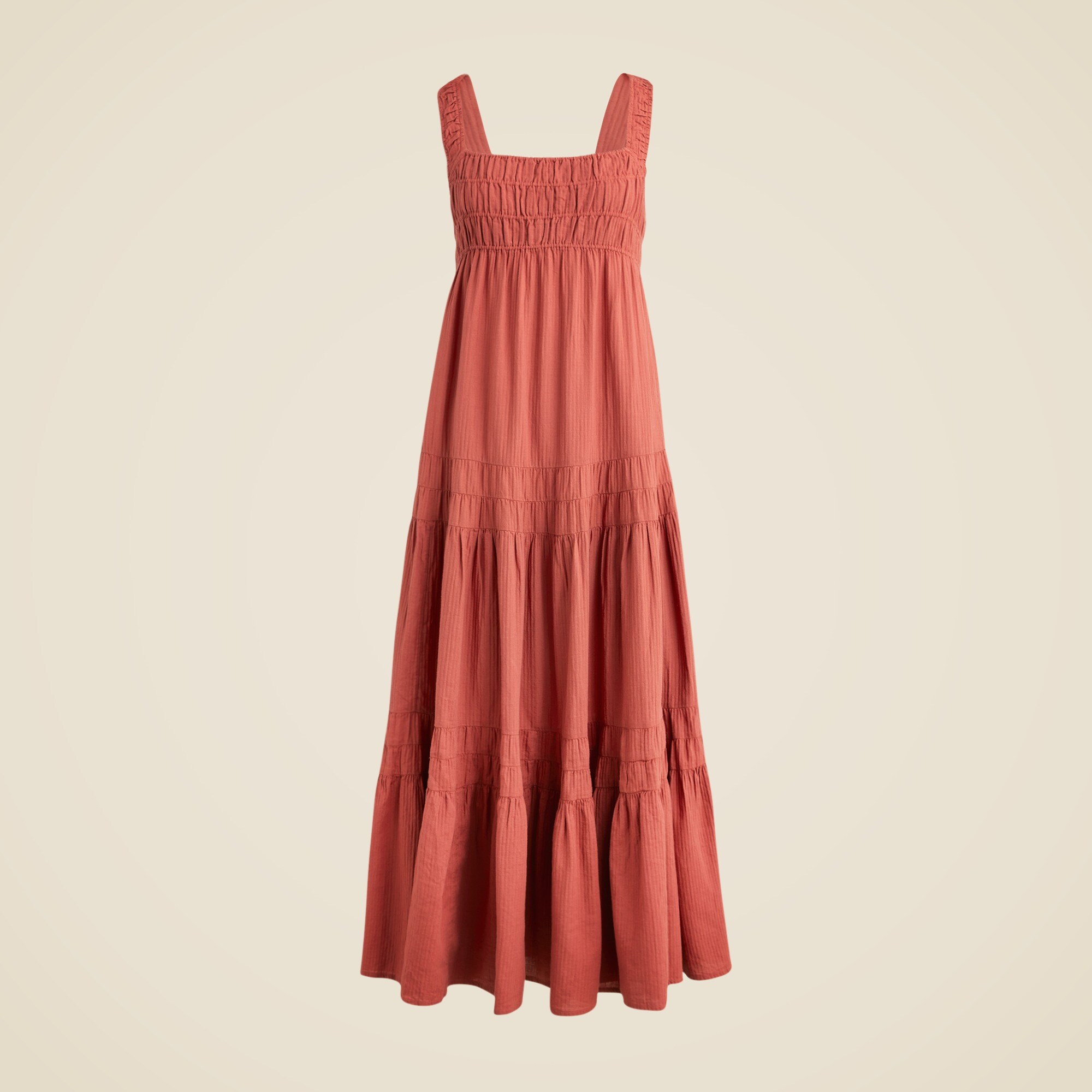 womens Airy gauze tiered maxi dress