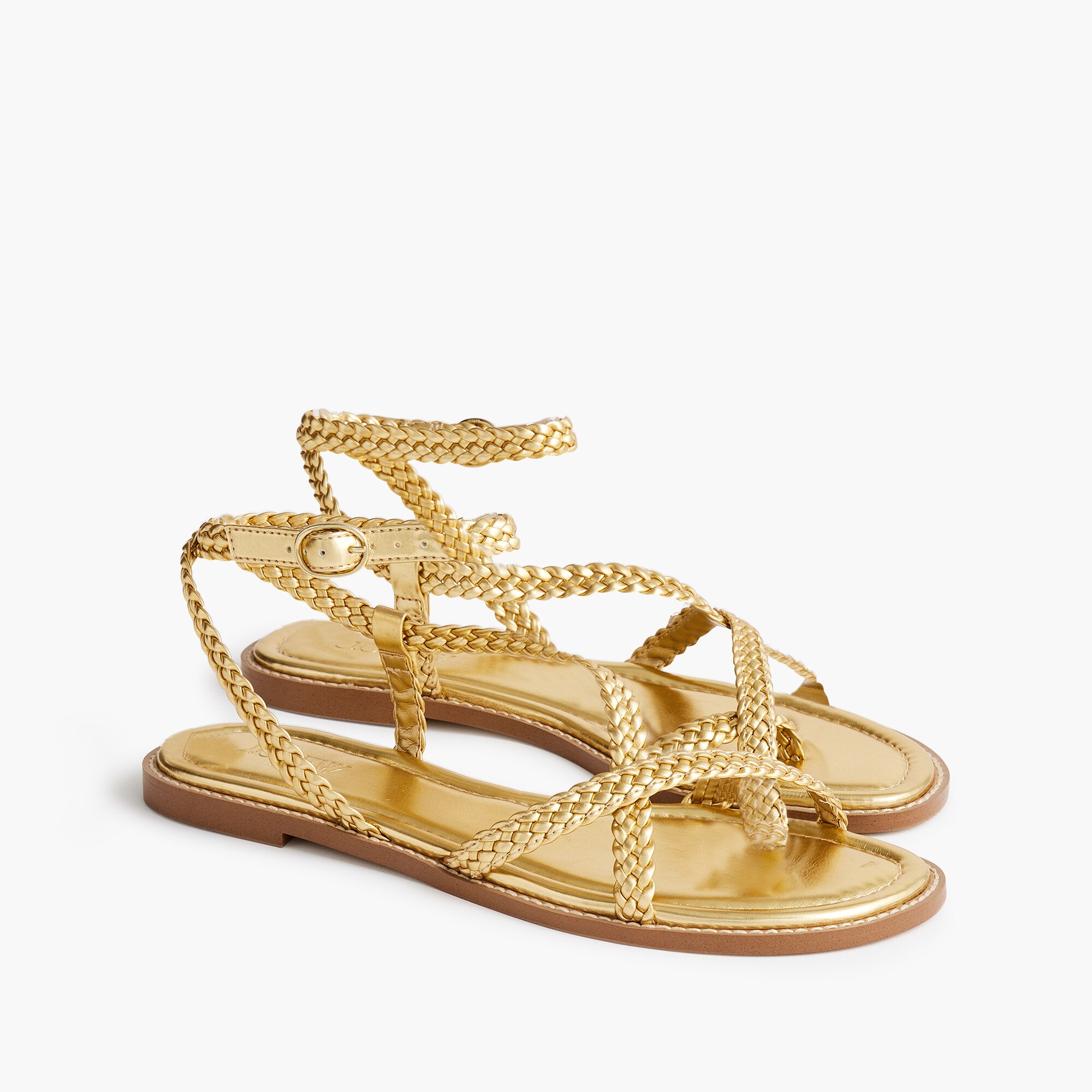 womens Braided strappy sandals