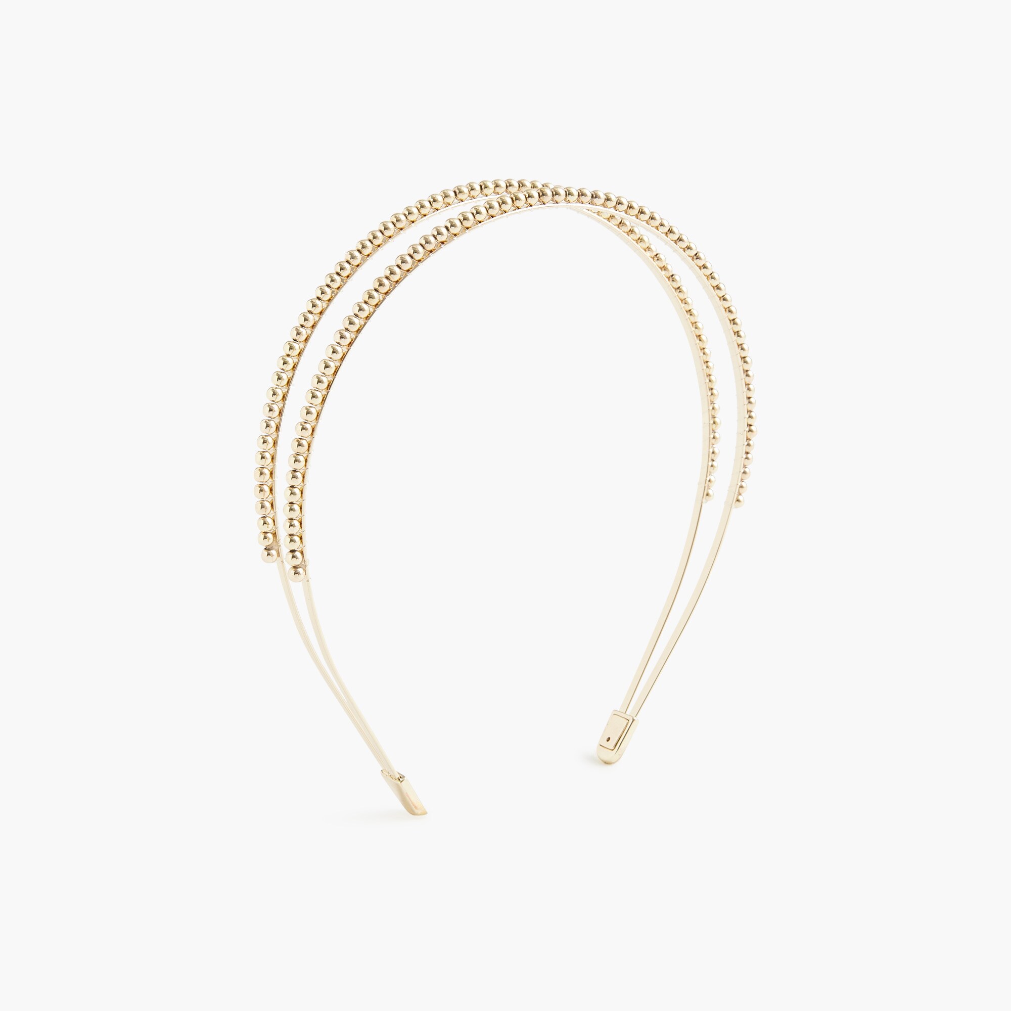 womens Double gold beaded headband