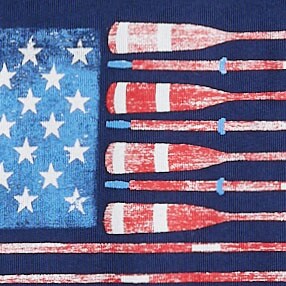 Bonjour graphic tee NAVY OAR FLAG