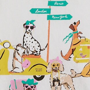 Bonjour graphic tee VACATION DOGS