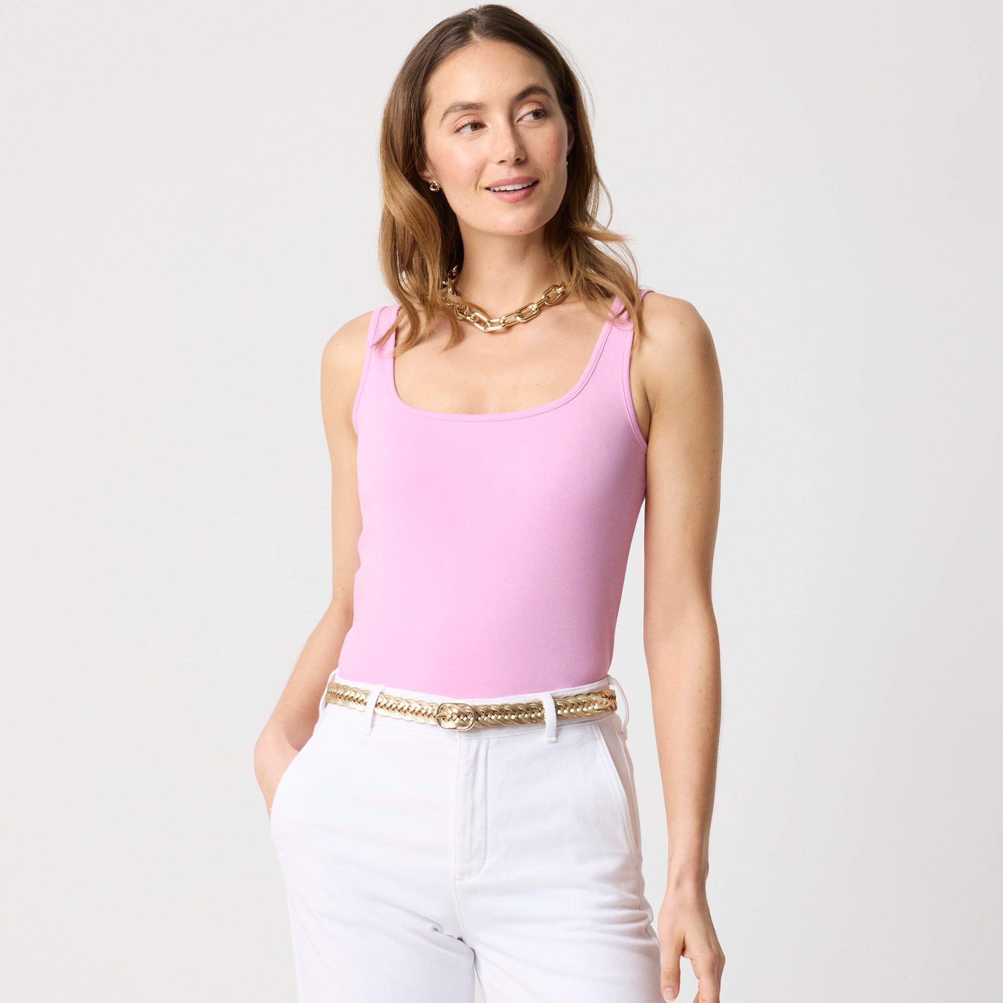 womens Essential squareneck tank top