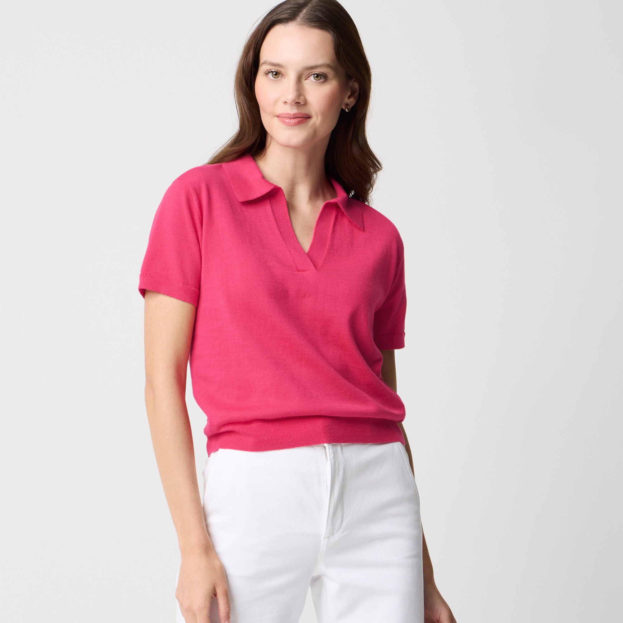 womens Short-sleeve sweater-polo