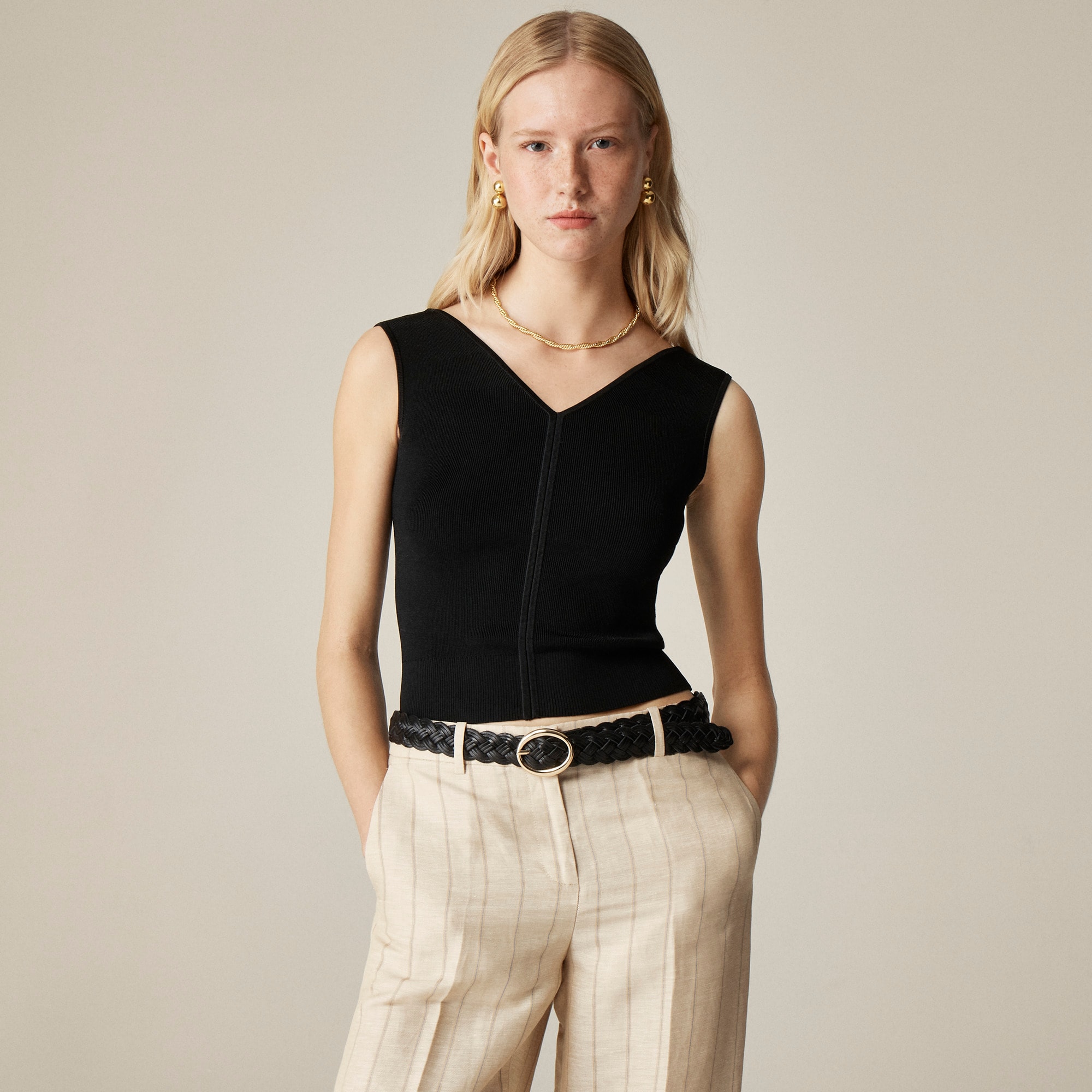 womens Off-the-shoulder shell tank top