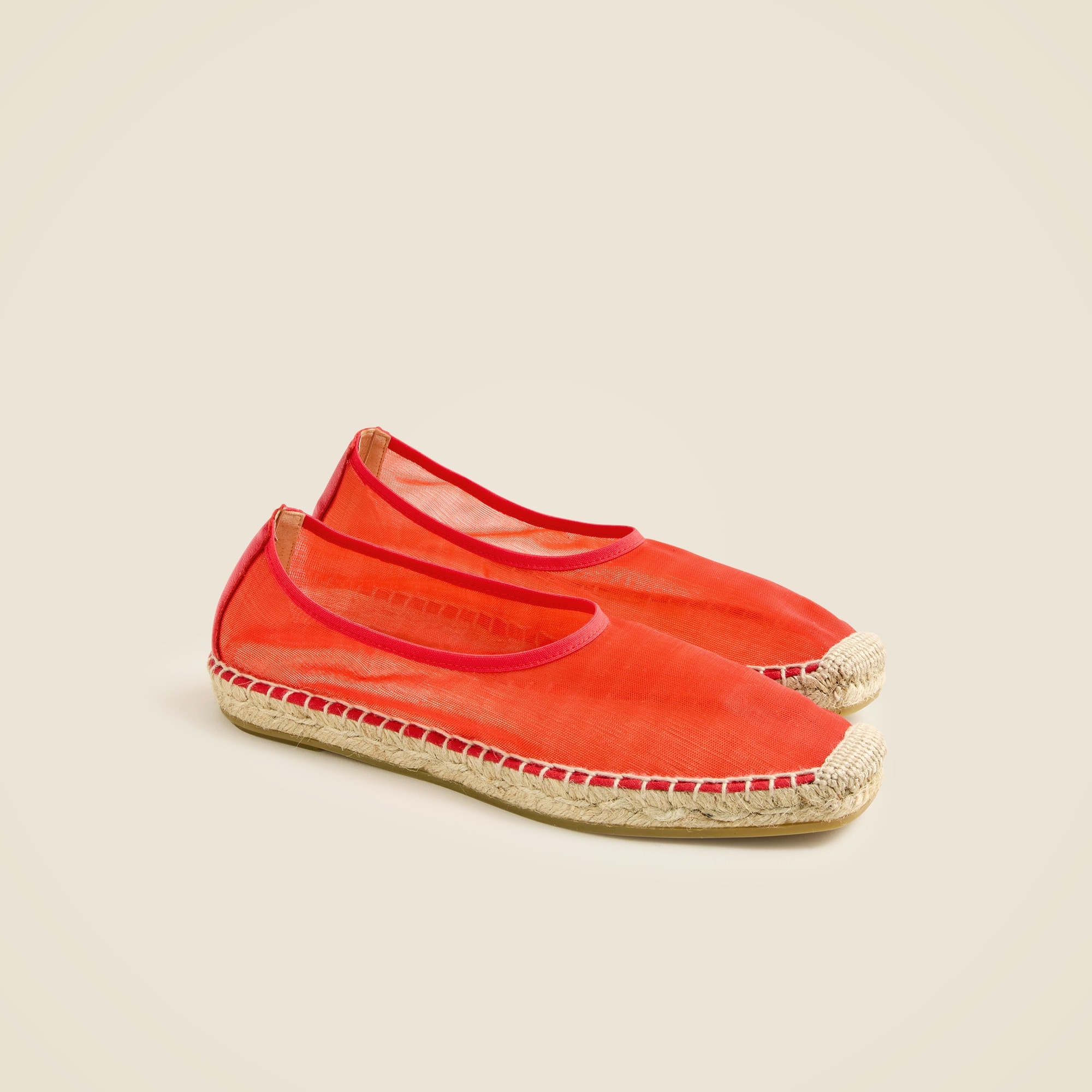 womens Made-in-Spain espadrille flats in mesh