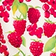 String hipster bikini bottom in raspberry print IVORY MULTI