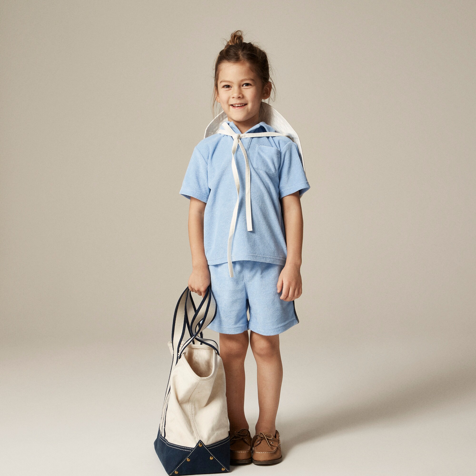 boys Kids' side-stripe pull-on short in towel terry