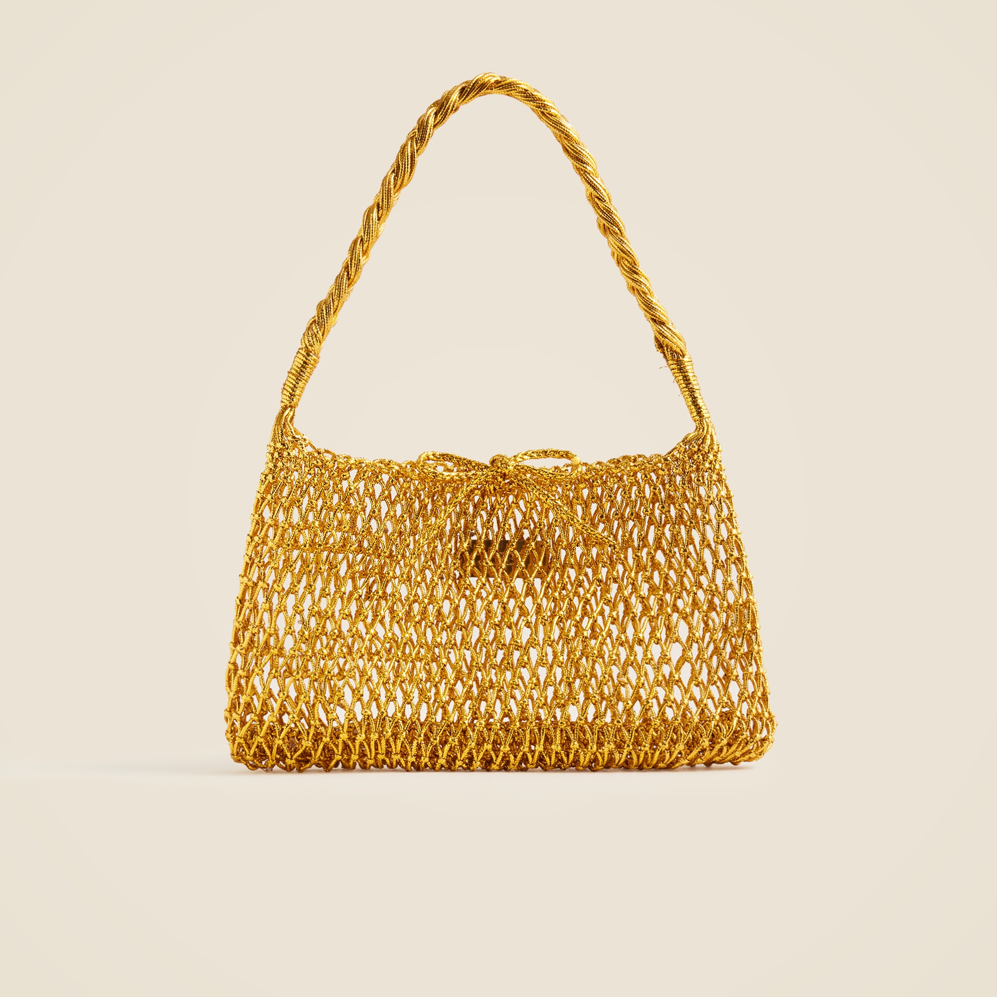 womens Small Cadiz handknotted shoulder bag in metallic