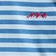 Kids' short-sleeve NYC embroidered graphic T-shirt OCEAN STRIPE