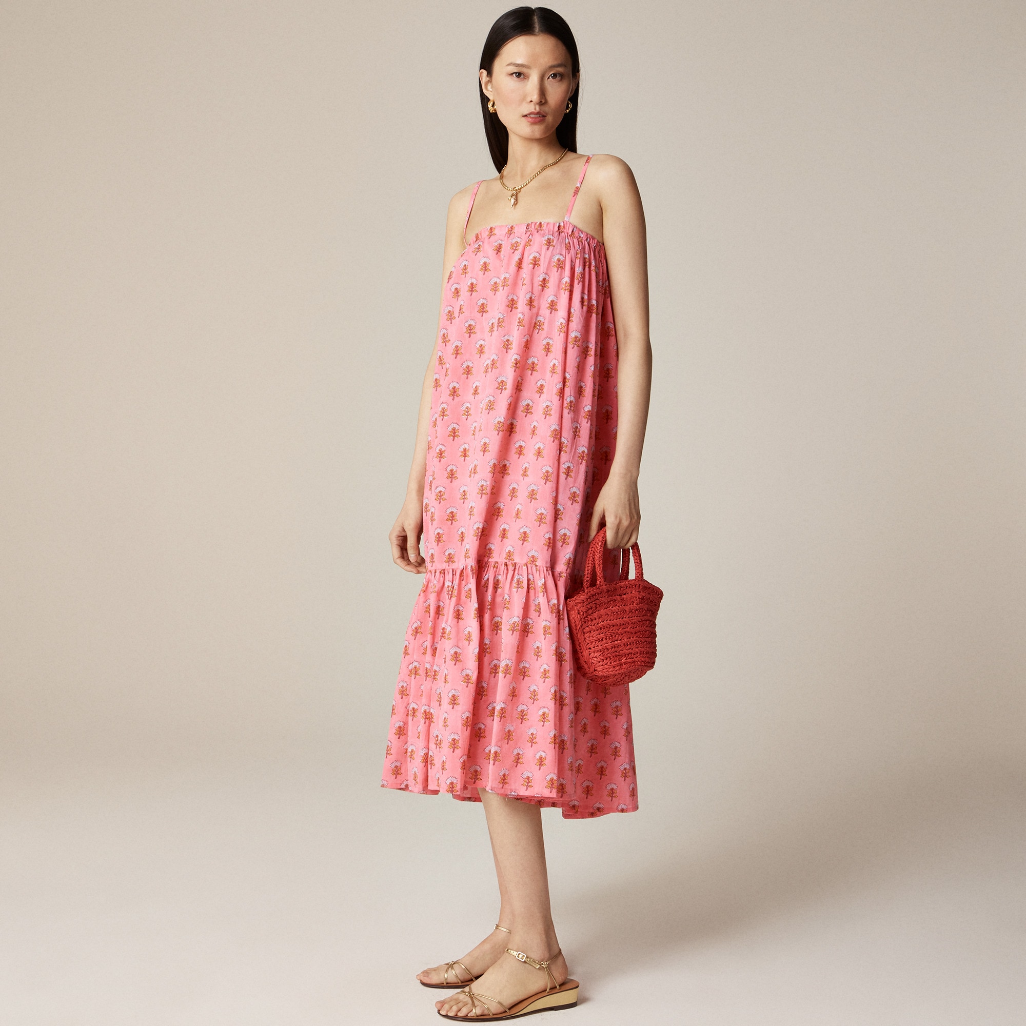 womens SZ Blockprints&trade; X J.Crew tiered dress
