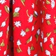 Petite side-tie skirt in ramie RED MULTI