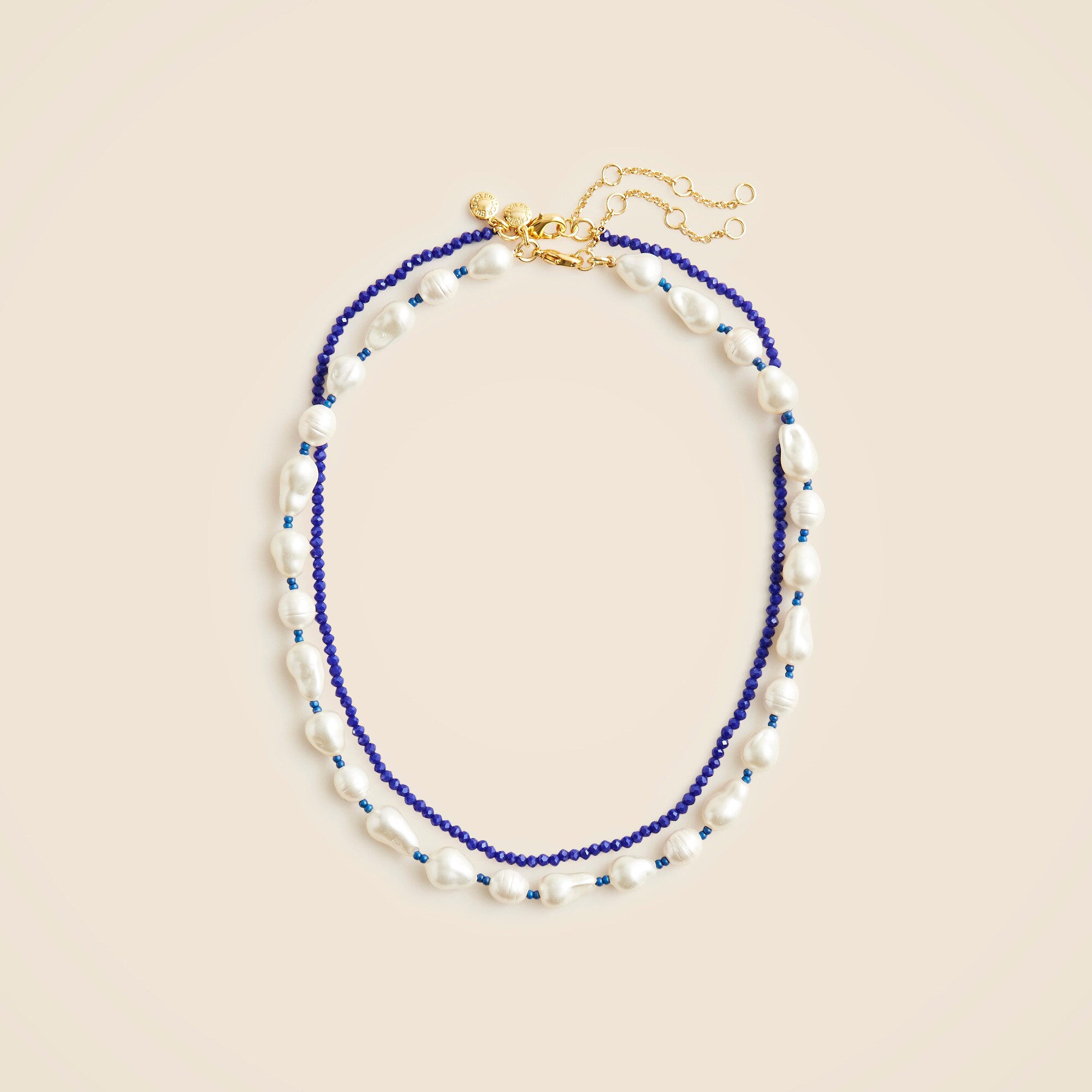 womens Bead and pearl necklaces set-of-two